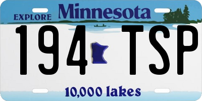 MN license plate 194TSP