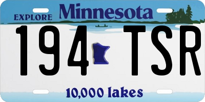 MN license plate 194TSR