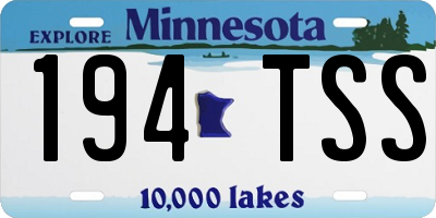 MN license plate 194TSS