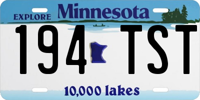 MN license plate 194TST