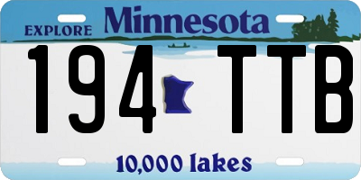 MN license plate 194TTB