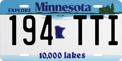 MN license plate 194TTI