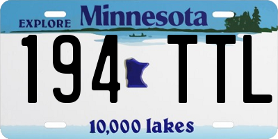 MN license plate 194TTL