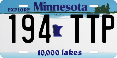 MN license plate 194TTP