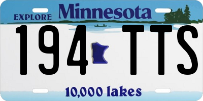 MN license plate 194TTS