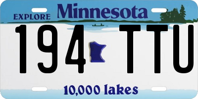 MN license plate 194TTU