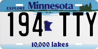 MN license plate 194TTY