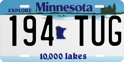 MN license plate 194TUG