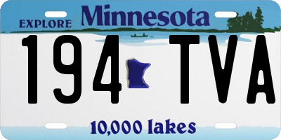 MN license plate 194TVA