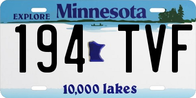 MN license plate 194TVF