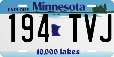 MN license plate 194TVJ