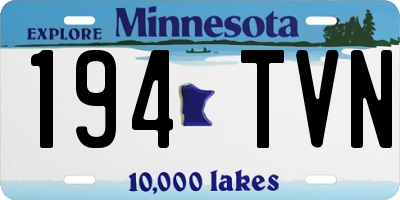 MN license plate 194TVN