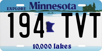 MN license plate 194TVT