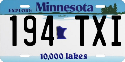 MN license plate 194TXI