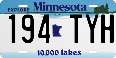 MN license plate 194TYH