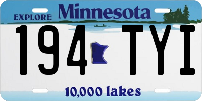 MN license plate 194TYI