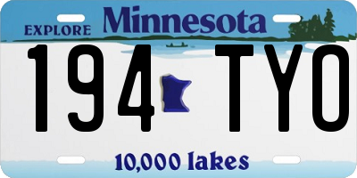 MN license plate 194TYO