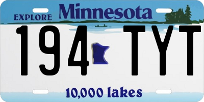 MN license plate 194TYT