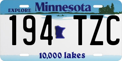 MN license plate 194TZC