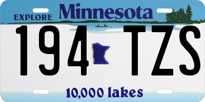 MN license plate 194TZS