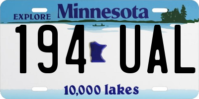 MN license plate 194UAL