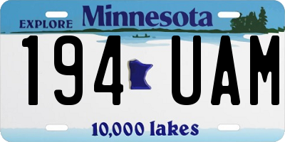 MN license plate 194UAM