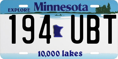 MN license plate 194UBT
