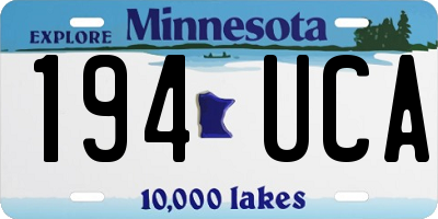 MN license plate 194UCA