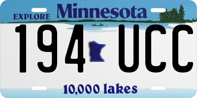 MN license plate 194UCC