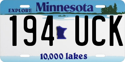MN license plate 194UCK