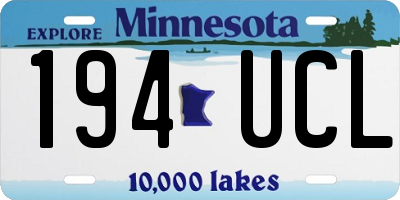 MN license plate 194UCL