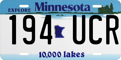 MN license plate 194UCR