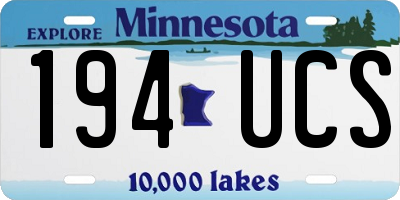 MN license plate 194UCS