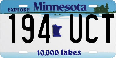 MN license plate 194UCT