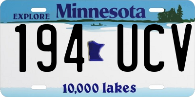 MN license plate 194UCV