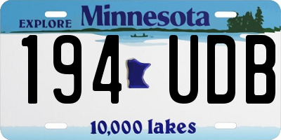MN license plate 194UDB