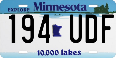 MN license plate 194UDF