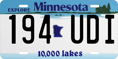 MN license plate 194UDI