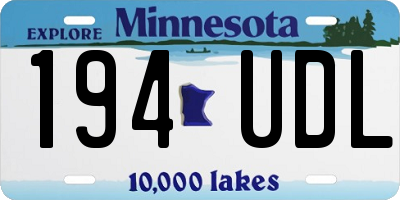 MN license plate 194UDL