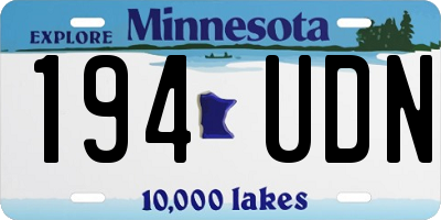 MN license plate 194UDN