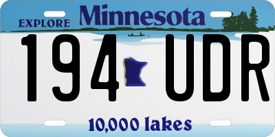 MN license plate 194UDR