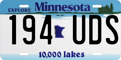 MN license plate 194UDS