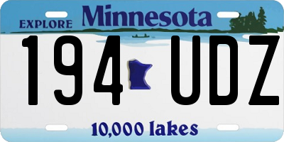 MN license plate 194UDZ