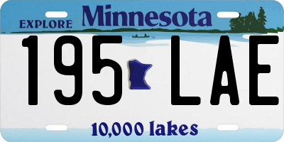 MN license plate 195LAE