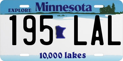 MN license plate 195LAL