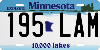 MN license plate 195LAM