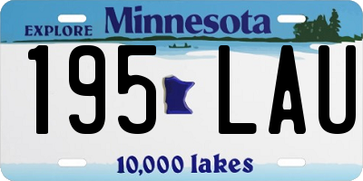 MN license plate 195LAU