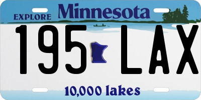 MN license plate 195LAX