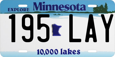 MN license plate 195LAY