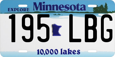 MN license plate 195LBG